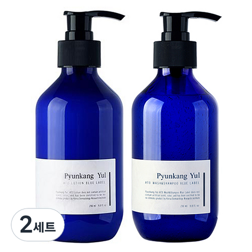 편강율 블루라벨 아토 로션 290ml + 워시 앤 샴푸 블루라벨 베이비 290ml, 2세트