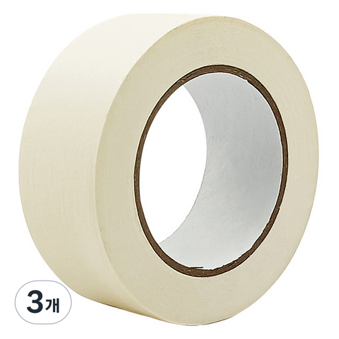 라이크존 접착 마킹 마스킹테이프 40mm x 50m, 화이트, 3개