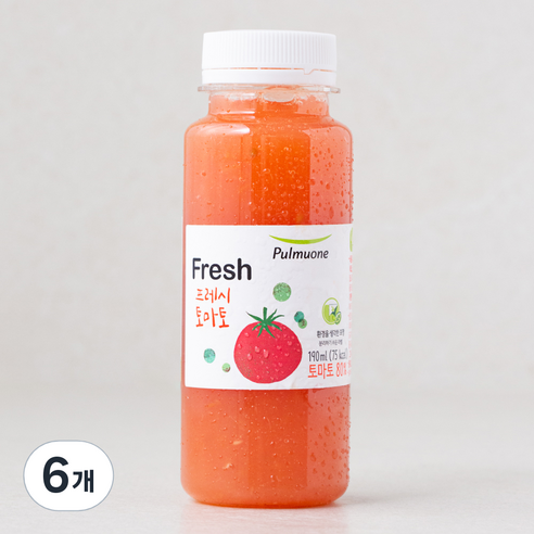 풀무원녹즙 프레시 토마토 주스, 190ml, 6개