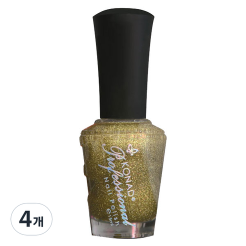 코나드 프로페셔널 레귤러 네일 폴리쉬 15ml, 럭셔리골드펄, 4개