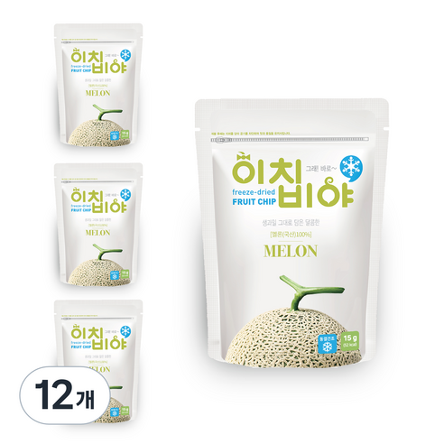 이치비야 동결건조 과일칩 15g, 12개, 멜론