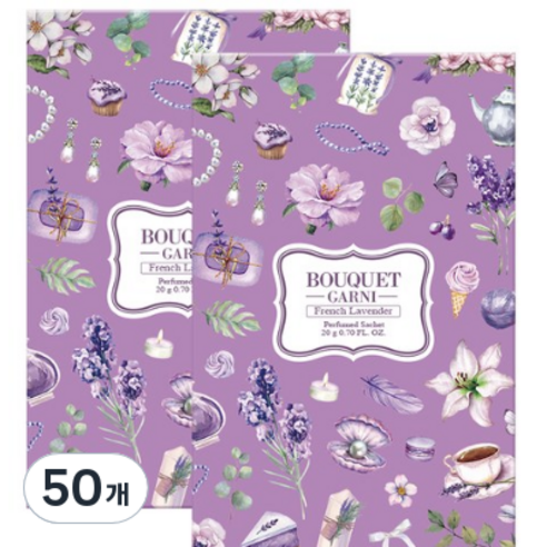 부케가르니 퍼퓸드 샤쉐 프렌치라벤더, 20g, 50개, 꽃향
