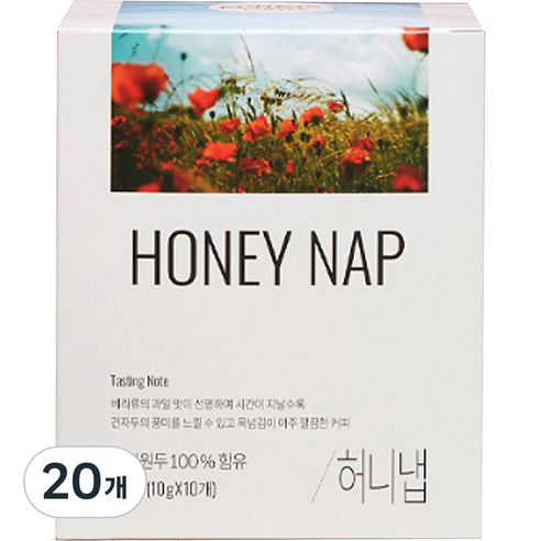 엔제리너스 HONEY NAP 에티오피아 샤키소 G1 스페셜 허니 드립백커피, 100g, 20개