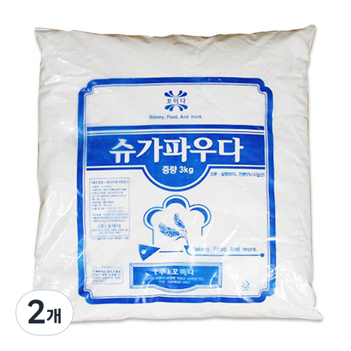 쿠킹스토리 슈가파우더, 3kg, 2개