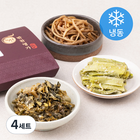 녹선 가정식 나물 반찬 맛궁채나물볶음 100g + 건고구마순볶음 100g + 맛된장시래기볶음 100g 3종 세트(냉동), 4세트