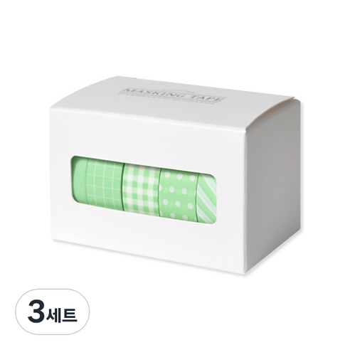 모노라이크 아르떼 마스킹 테이프 5종 세트, Jade, 3세트