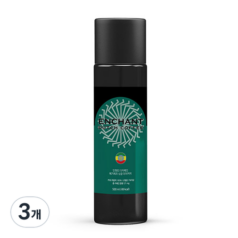 인챈트 디카페인 예가체프 싱글 더치커피, 500ml, 3개