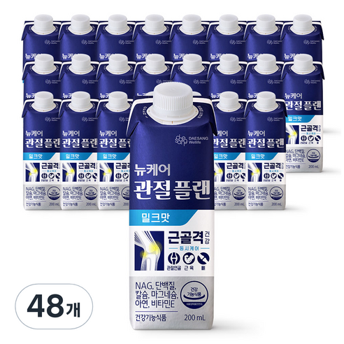 뉴케어 대상웰라이프 관절플랜 밀크맛, 200ml, 48개