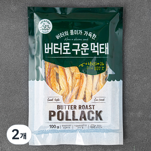 버터로 구운 먹태, 100g, 2개