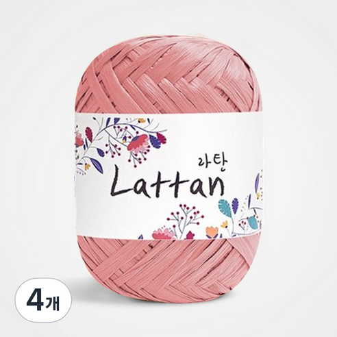 yarna 라탄 라피아 뜨개실 40g, 4번 반유광, 4개