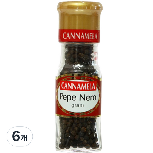 칸나멜라 통 흑후추, 28g, 6개