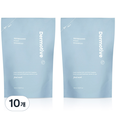 더모티브 리프레싱 풋샴푸 리필 400ml, 1개입, 10개