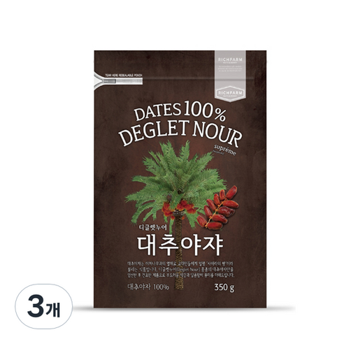 리치팜너트 대추야자, 350g, 3개