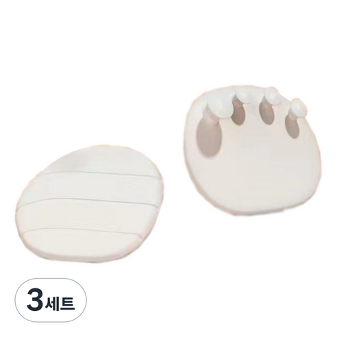 제이케이 자세교정 엄지 외반 발바닥 운동 아치 트레이너 양쪽착용 세트 화이트, 3세트