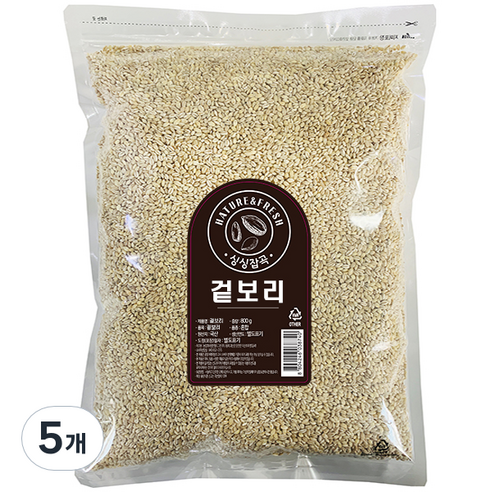 싱싱잡곡 겉보리쌀, 800g, 5개