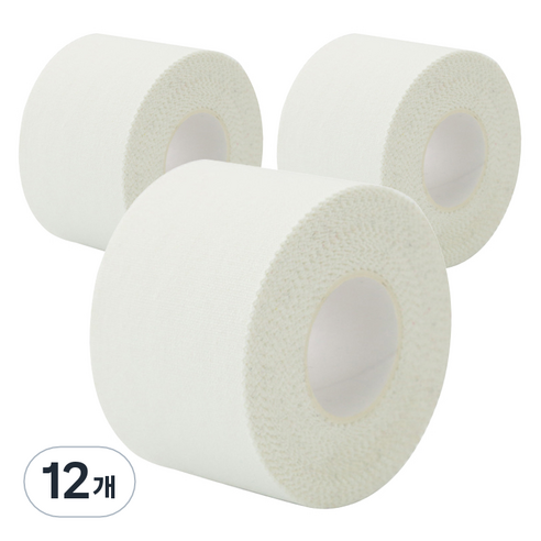 크리다 KRIDA C-tape 스포츠 테이프 화이트 2.5cm x 9.1m, 12개, 1개입