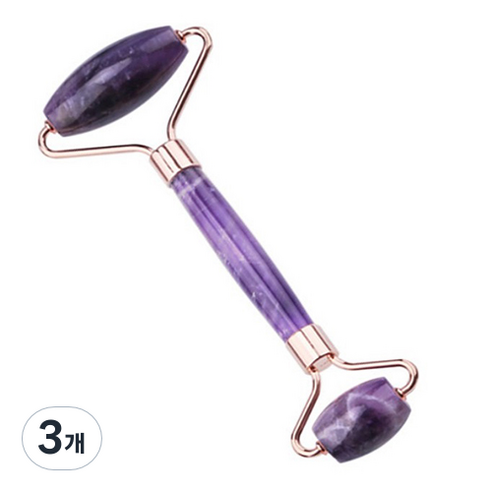 룻츠 얼굴 마사지 기구, 3개, 아메티스트