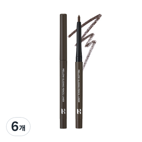 홀리카홀리카 멜로우 글라이딩 펜슬 라이너 0.3g, 01 그레이지, 6개