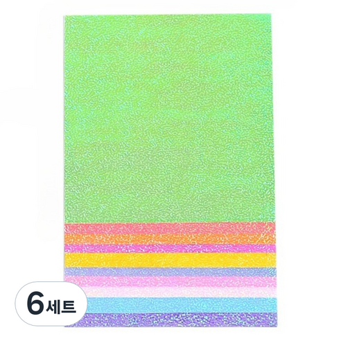 미소로운 반짝이 펄 종이접기 컬러믹스 15 x 15 cm 50p 세트, 6세트, 10색