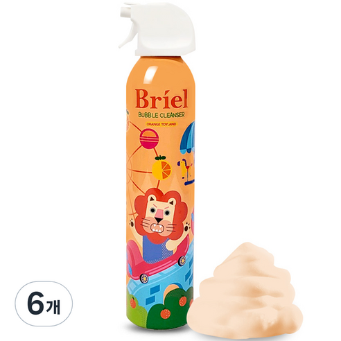 브리엘 오렌지 토이랜드 버블 클렌저, 6개, 300ml