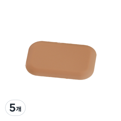 FTSY 휴대용 렌즈케이스 렌즈통, 브라운, 5개