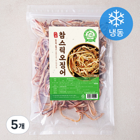 해야미 구운 참스틱 오징어 (냉동), 250g, 5개