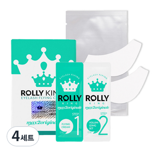 롤리킹 아이래쉬 플라잉 크림 세트 + 하이드로우 아이패치 2p, 4세트