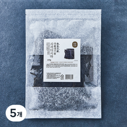 어식백세 국물내기용 사각 다시마, 100g, 5개