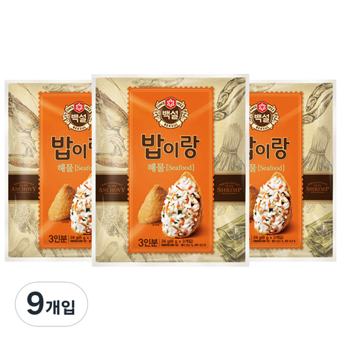 백설 밥이랑 해물, 24g, 9개