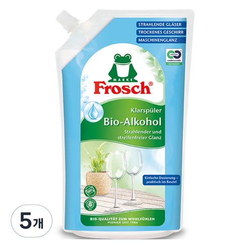 프로쉬 식기세척기 헹굼보조용 린스 리필, 750ml, 5개