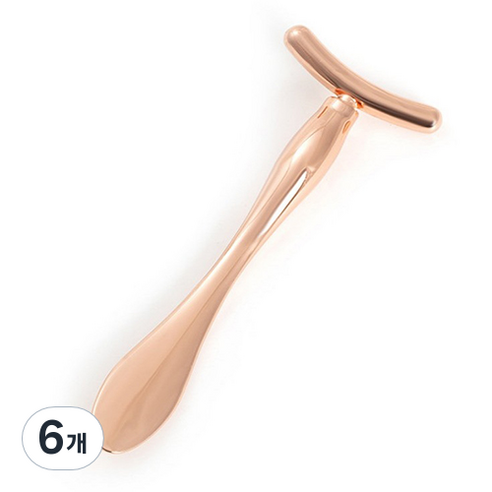 T라인 페이스 스푼 3.5 x 9.5 cm, 로즈골드, 6개