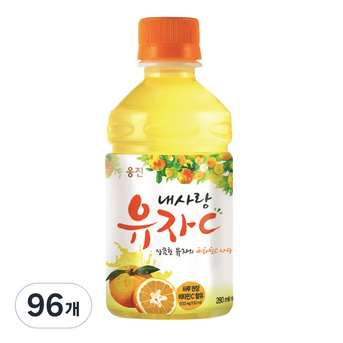 웅진 내사랑유자C 280ml, 96개