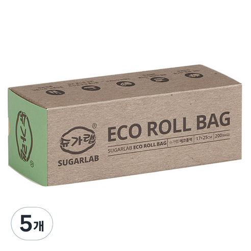 슈가랩 에코롤백 17 x 25 cm, 소(S), 5개, 200개입