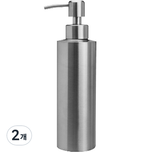코시나 무광 디스펜서 350ml, 실버, 2개