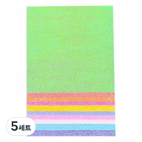 미소로운 반짝이 펄 종이접기 컬러믹스 7 x 7 cm 100p 세트, 10색, 5세트