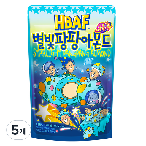 바프 별빛팡팡 아몬드, 190g, 5개
