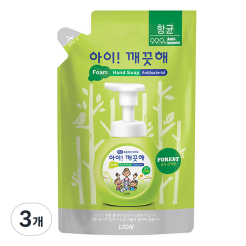 아이깨끗해 핸드솝 리필 숲 속 산책향, 1개, 450ml