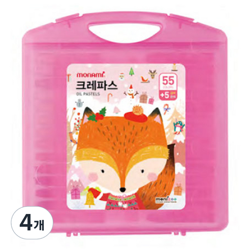 모나미 모니주 크레파스 55색+5색 여, 60색, 4개