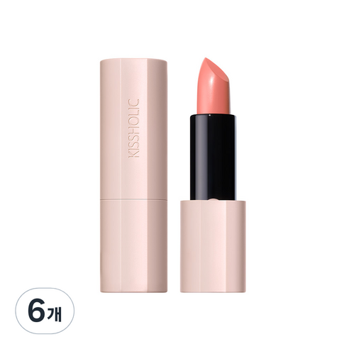 키스홀릭 립스틱 인텐스 3.7g, CR02 요거트 피치, 6개