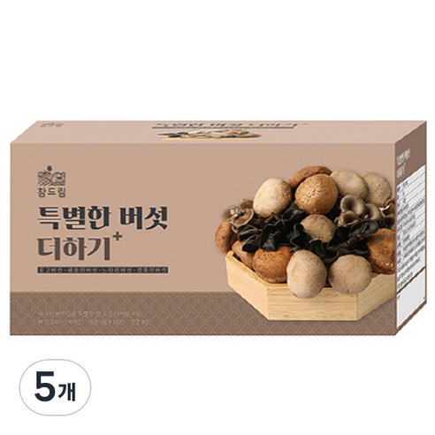 참드림 건표고버섯 특별한 버섯 더하기, 60g, 5개