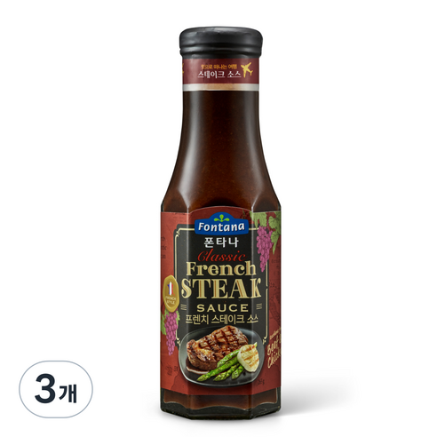 폰타나 프렌치 스테이크 소스, 265g, 3개