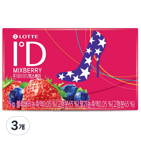 롯데 아이디 믹스베리, 25g, 3개