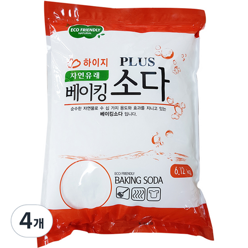 하이지 베이킹소다, 6.12kg, 4개
