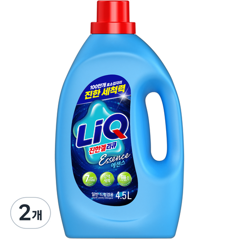 리큐 진한겔 에센스 세탁세제 본품, 4.5L, 2개