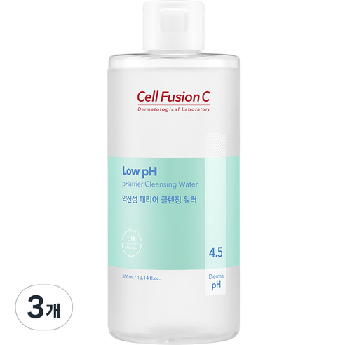 셀퓨전씨 약산성 패리어 클렌징 워터, 3개, 300ml