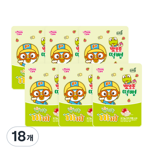 프로엠 뽀로로 유기농 까까 떡뻥 쌀과자 30g, 사과, 18개