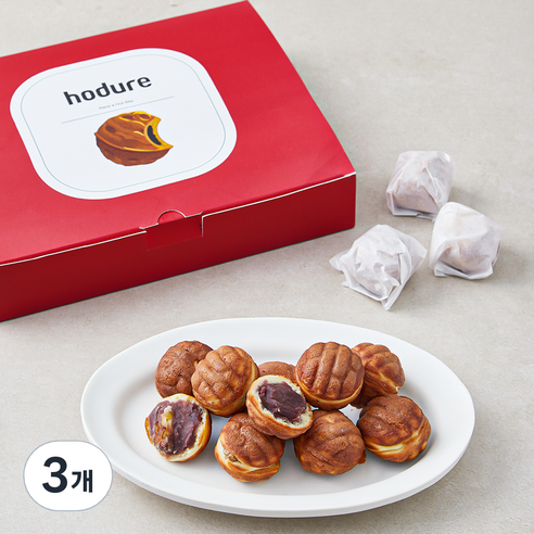호두르 오리지널 쌀 호두과자 20구 + 쇼핑백, 340g, 3개