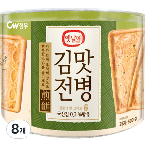 청우식품 김맛전병, 8개, 600g