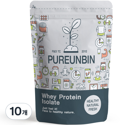 푸른빈 WPI 분리유청단백질 분말 가루, 500g, 10개