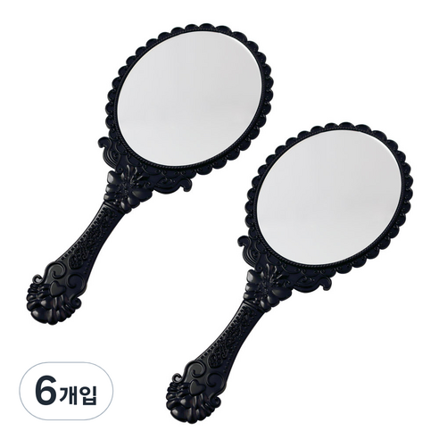 세븐스타 미미공주경 거울 대형, 블랙, 6개입